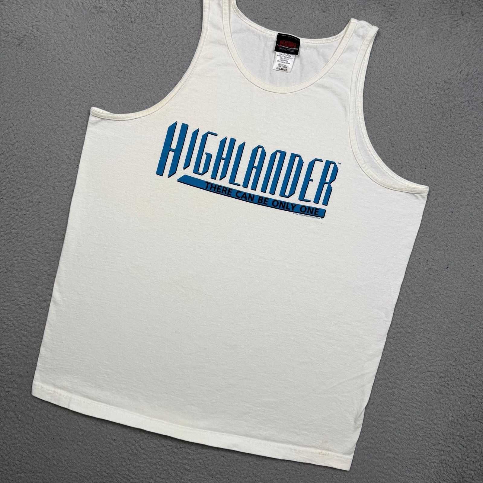 Vintage 90s Highlander Movie Promotional Tank Top